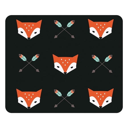 UPC: 0731969623039 | OTM Prints Black Mouse Pad  Mr. Fox