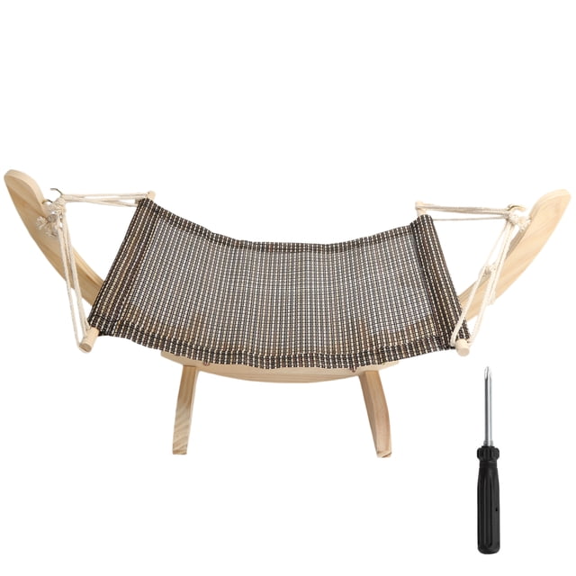 Silla de interior para mascotas con marco de madera, hamaca, cama para dormir, muebles para gatos, juguete para gatos y perros pequeños.