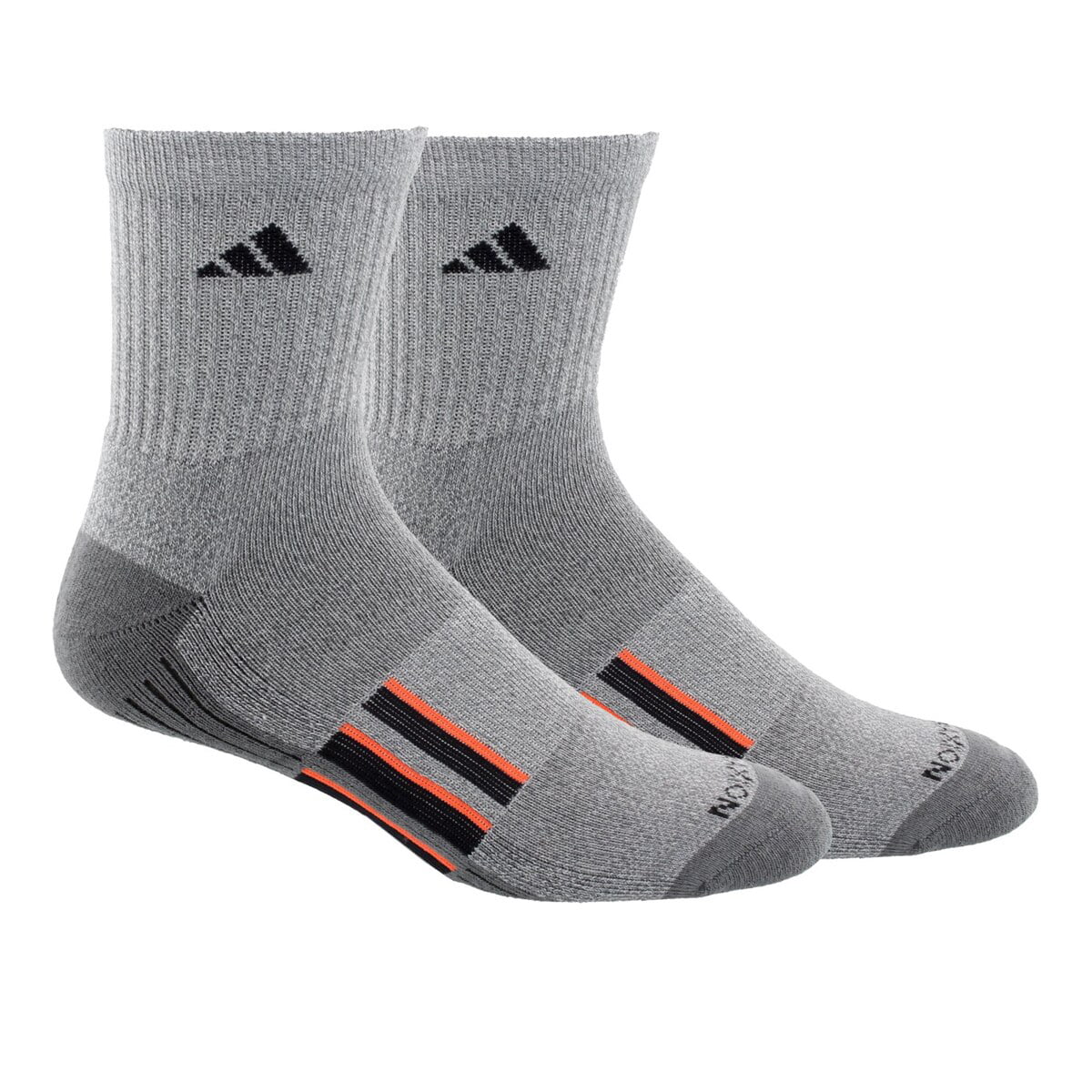 Adidas Men's Cushioned Mid Crew Socks 2 Pack Gray Size 6-12 - Walmart.com