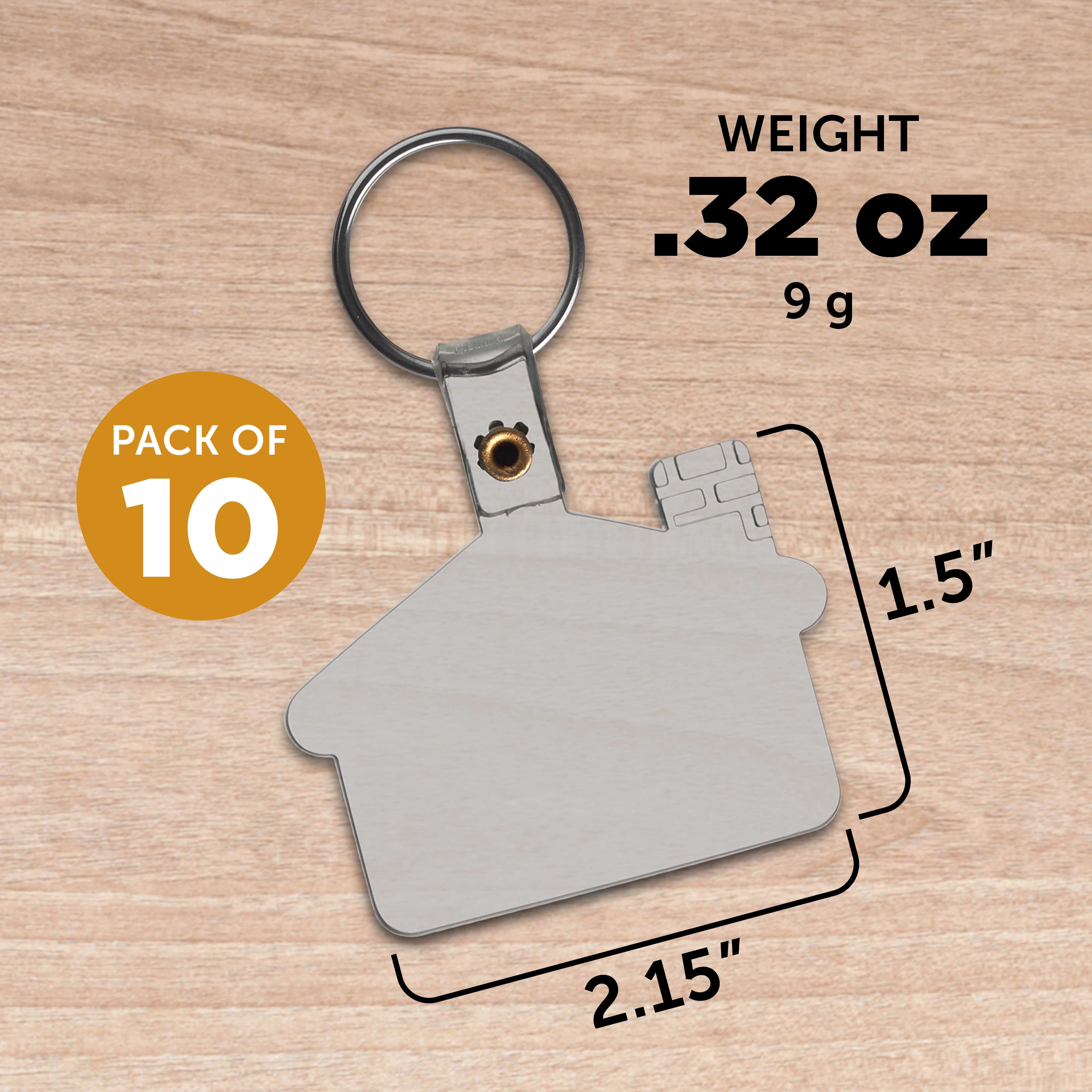Custom House Shaped Soft Key Tags Set of 100, Personalized Bulk Pack - Perfect for Tradeshows, Party Favors, Events - Black