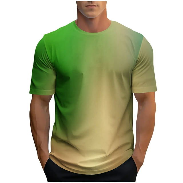 Camisetas de Manga Larga para Hombres Nueva Moda Casual Impresión Deportiva Camiseta, Top de Cuello Redondo de Poliéster de Algodón para el Uso Diario