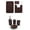 Brown, variant on 19 Piece Bath Accessory Set Stripe Soft Memory Foam Bathroom Rug Contour Mat + Shower Curtain & Ceramic Accessories (Brown)…