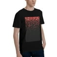 thumbnail image 2 of Bingfone Red Glitter1 Men'S Loose Fit Short-Sleeve Pocket T-Shirt, 2 of 7