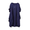 thumbnail image 2 of Jumpingount Vestidos holgados Suavidad exquisita Suministros para mujeres Ropa de manga corta Accesorios de verano con bolsillos de cuello de Vestidos Jumpingount AP012036-00, 2 of 6