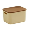 thumbnail image 2 of Storage Bins with Lids, Hwkond Storage Cabinet Storage Box Desktop Storage Box Wardrobe Household Storage Box With Lid Finishing Storage Box,Beige, 2 of 6