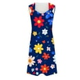 thumbnail image 4 of Ovzne Robes pour Femmes Robe d'Été Mode d'Été pour Femmes Couleur Unie Poche Sans Manches Robe Col en V Grande Taille Robe Imprimée Liquidation, 4 of 5