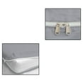 thumbnail image 6 of 4 Piece Zipper Sheet Set Includes (1 Zipper Fitted Sheet, 1 Flat Sheet And 2 Zipper PillowCase) with 18 Inch Deep Pocket 800 TC 100% Egyptian Cotton Solid Silver Color Queen Size, 6 of 7