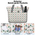 thumbnail image 2 of Tote Bag for Women - White Christmas Gingerbread and Tree Pattern Shoulder Bag - Large Utility Work Duffle Bag with Zipper Handbag for Travel, Work, Sprots, 2 of 5