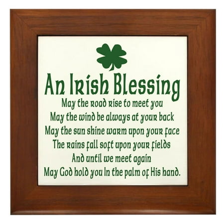 Irish Blessing Wall - CafePress - Irish Blessing - Framed Tile, Decorative Wall Hanging