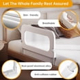 thumbnail image 3 of Barandilla de protección para cama de bebé Strentiki ajustable de 81 cm de altura para niños, 3 of 9