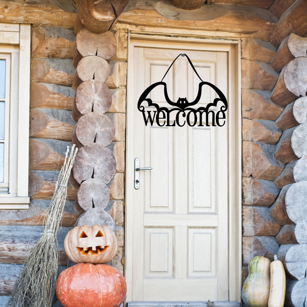 Halloween Door Sign The Witch Is In Sign Black Words Halloween Door