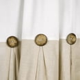 thumbnail image 5 of Alishomtll Linen Curtains Farmhouse Boho Button Light Filtering Window Drapes For Living Room Bedroom,Rod Pocket,63"L x 52"W, 2 Panel,Linen White, 5 of 13