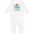 thumbnail image 2 of Inktastic 1st Birthday Airplane Teddy Bear I'm One Today Baby Romper Coveralls, 2 of 4