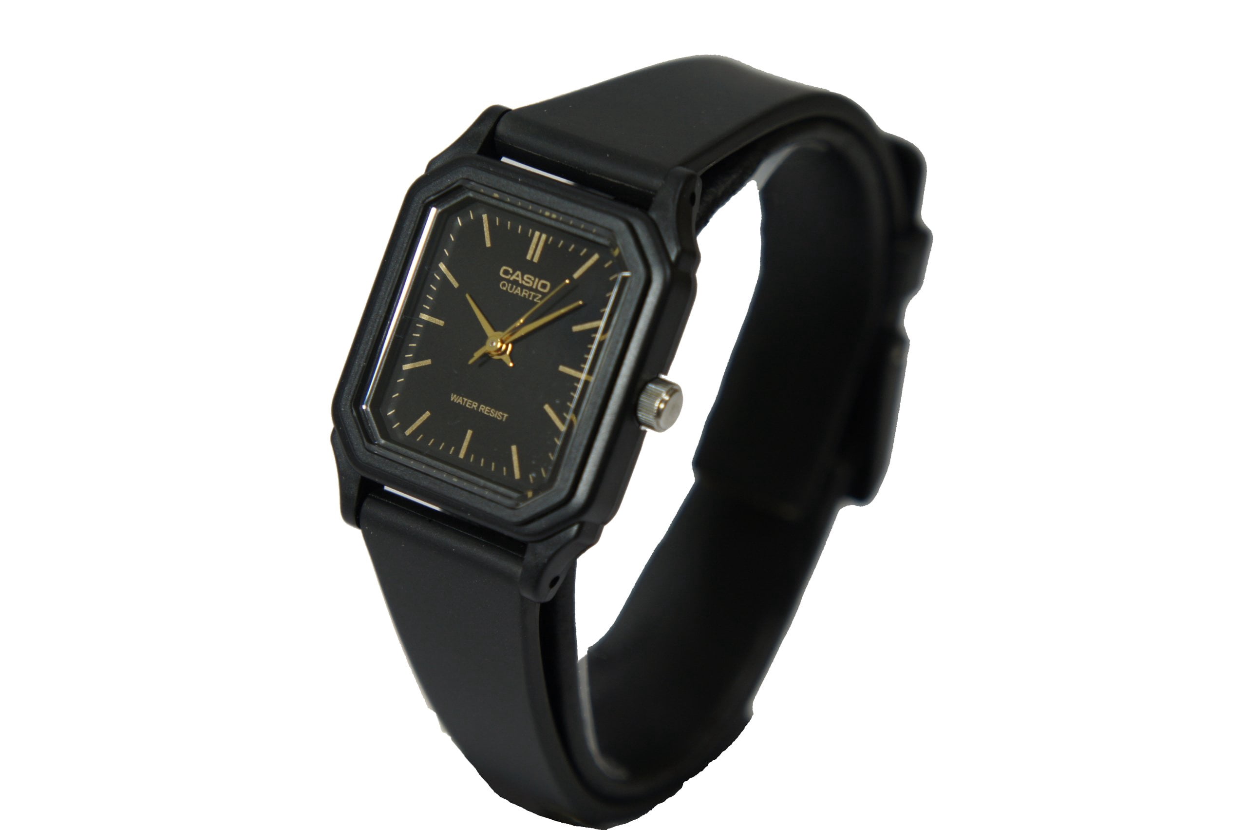 Women's LQ142-1E Black Resin Quartz Sport Watch