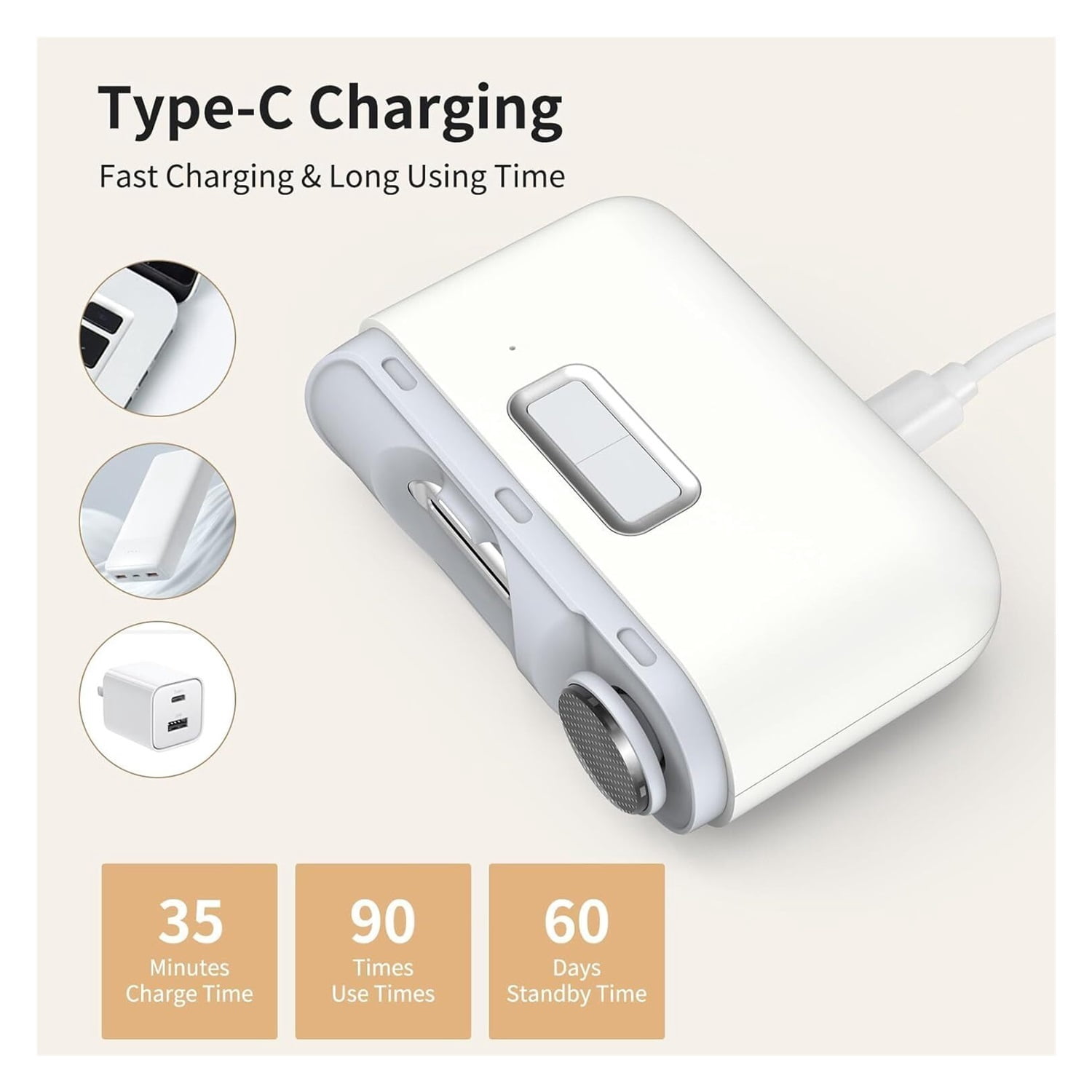 Automatic Nail Clipper, 2 in-1 Electric Nail Clipper and Nail Polisher, Electric Baby Nail Clippers with Light,USB Rechargeable Suitable for Travel, Daily Use