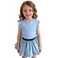 thumbnail image 2 of Girls Floral Print Ruffle Top & Skirt Set Casual Summer Outfit for Toddlers and Kids, 2 of 3