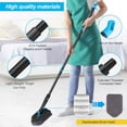 thumbnail image 3 of Amiluo Shower Cleaning Brush with 50.4'' Long Handle, Fixable Shower Scrubber for Cleaning, Adjustable Long Handled Scrub Brush for Shower/Bathroom（White-1), 3 of 7