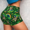 thumbnail image 4 of Fotbe Cat St Patrick's day Seamless Shorts, Womens Workout Shorts High Waist Stretch Booty Short for Gym/Yoga/Running/Biking-XX-Large-Small, 4 of 8