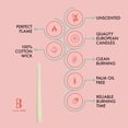 thumbnail image 2 of Bolsius Ivory Taper Candles, 10" European Quality Dripless Unscented Candles, 8 Hour Long Candle Sticks, 4-Pack, 2 of 9