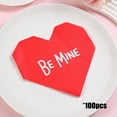 thumbnail image 5 of RKSTN Heart Napkins - 100 PCS - Bulk Heart Shaped Valentine's Day Disposable Napkins for Valentine's Day Decorations Party Supplies - Red, 5 of 7
