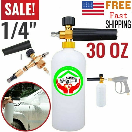 1L Adjustable Snow Foam Lance Cannon Soap Bottle Sprayer For Car High Pressure Washer Gun Jet Car (Best Car Wash Soap For Foam Gun)