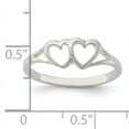 thumbnail image 4 of Gold Time Double Heart Ring 925 Sterling, Sterling Silver, (Includes Elegant Gift Box), 4 of 6
