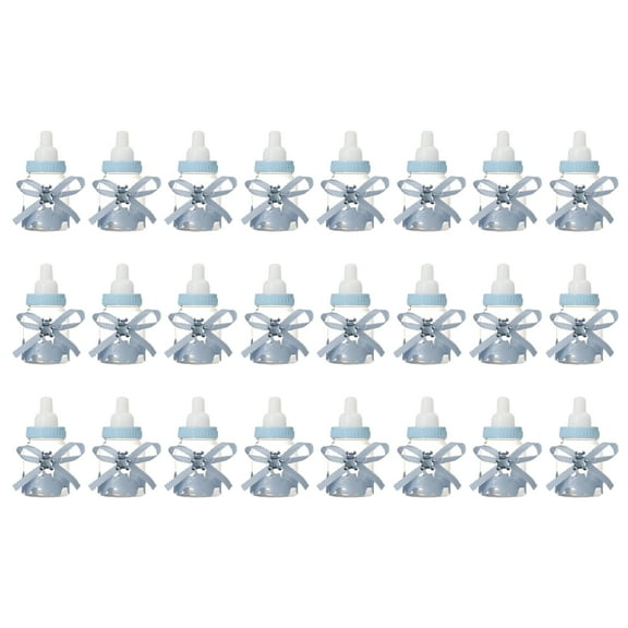 ACDANC 24 Pcs Fillable Bottles Baby Shower Favors Prizes Candy Container Blue Pink Party