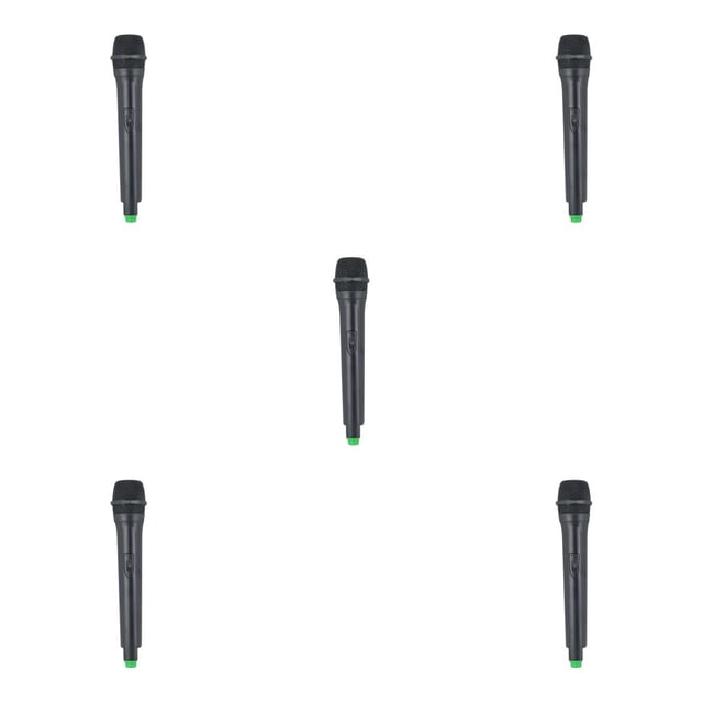 tredstone Children Artificial Microphone Stage Performance Interview Party Simulation Fake Plastic Mic Prop Toy Birthday Gift Big Tube Black 5Set