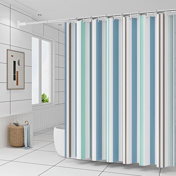Bathroom curtain shower curtain romantic stripes single curtain without rod width 200*height 200
