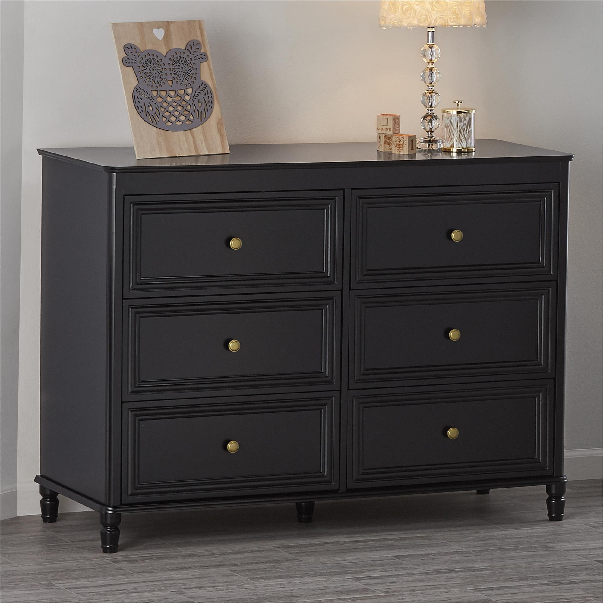 Little Seeds Piper Kids' 6-Drawer Dresser, Black