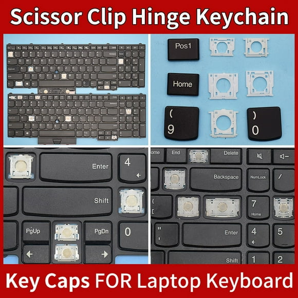 Replacement Keycaps Scissor Clip Hinge For Lenovo ThinkPad T570 T580 P51S P52S T470 T480 KEY CAPS Keyboard Keychain 3 Hinge