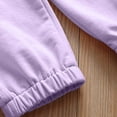 thumbnail image 3 of Spazoro Toddler Girls Boys Sweatpants, Long Sleeve Elastic Waist Solid Baggy Casual Jogger for Sports Purple Size 4-5T, 3 of 6