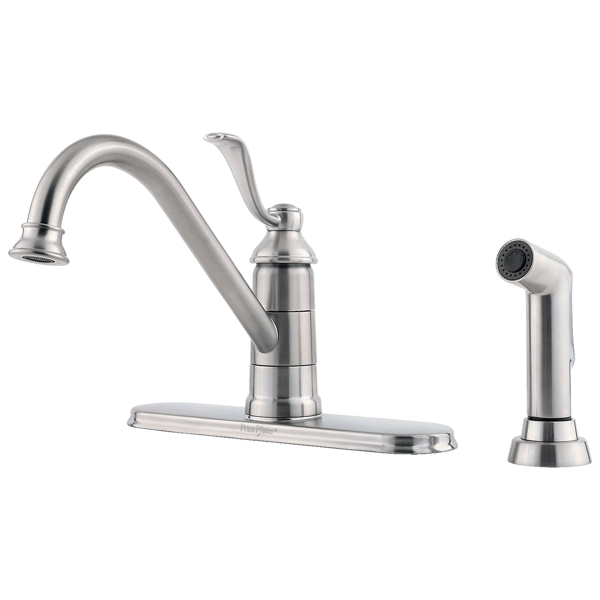 Pfister Portland 1-Handle Kitchen Faucet with Side Spray in Stainless Steel