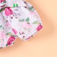 thumbnail image 4 of Dooleck Baby Girl Clothes Infant Toddler Heart Bodysuit Floral Short Pant Outfit Set, 4 of 8