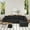 Black, variant on Modular Sectional Sofa, 3 Seater Sofa with Storage Bag, 2 Cup Holders, Modern Sofa Couch Bed for Living Room, Gray