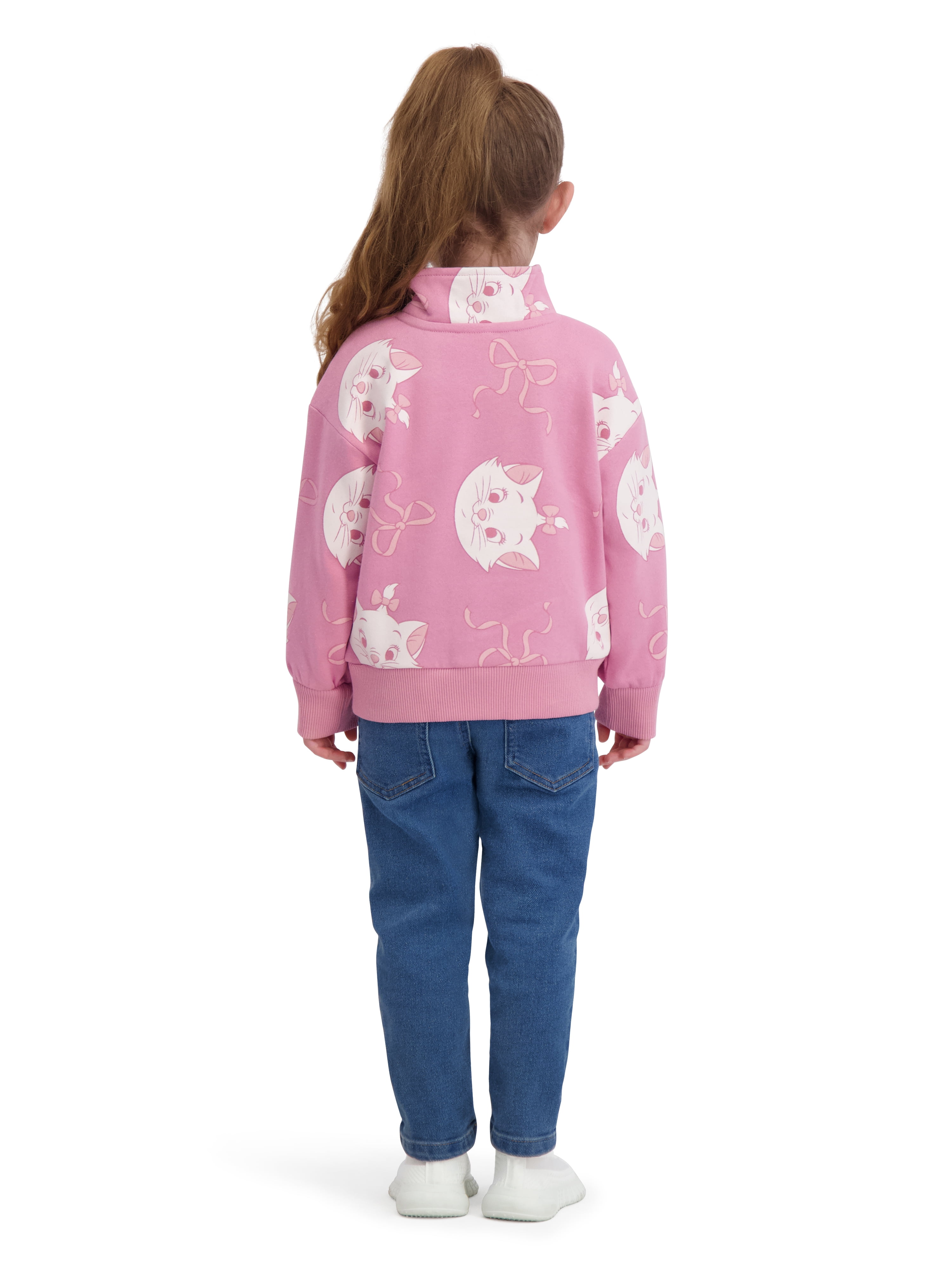 The Aristocats Toddler Girls Quarter Zip Top, Sizes 12 Months - 5T
