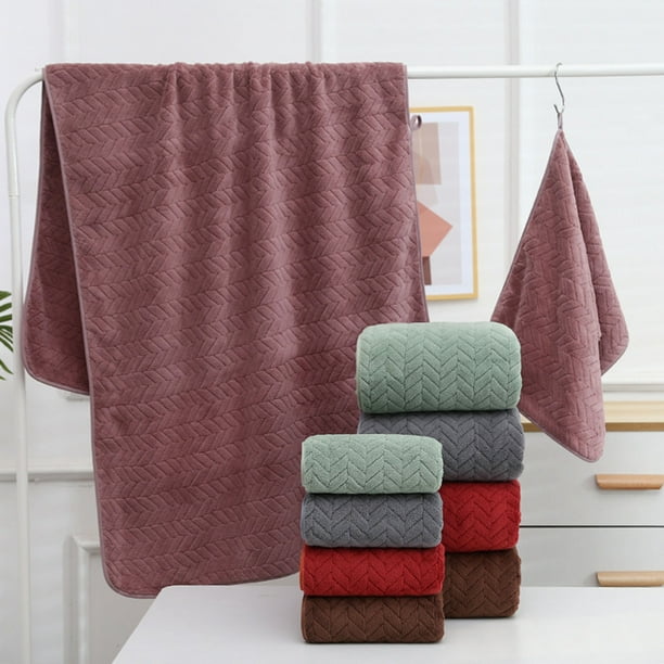 Lekihaqq Velvet Bath Towel Set Highly Absorbent Soft Plush Towel Quick Dry Spa Towel for Bathroom Gym Daily Use