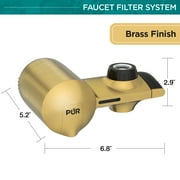 PUR PLUS Faucet Mount Water Filtration System, Horizontal, Brass, PFM410F