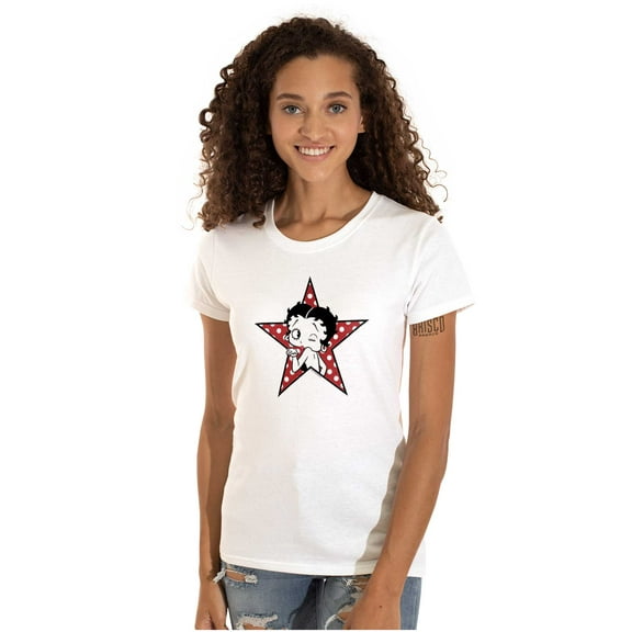 Betty Boop Cartoon Blowing Kisses Women's T Shirt Ladies Tee Brisco Brands M