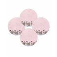 thumbnail image 7 of 15 Inch Round Placemats Set of 4, Pink Christmas Snowman Non Slip Heat Insulation PP Table Mats, Winter Xmas Tree Snowflakes Washable Place Mats for Kitchen Dining Party Table Decor, 7 of 7
