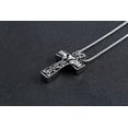 thumbnail image 2 of GKNET Stainless Steel Irish Celtic Trinity Knot Claddagh Cross Pendant Necklace, 2 of 9