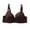 Coffee, variant on Plus Size Sports Bra Wireless Bras for Women Full Cover Fixed Cup Thin Wireless Support Comfortable Bralette Everyday T-Shirt Bra Purple 42