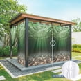 thumbnail image 6 of Outdoor Curtains for Patio Waterproof, Dark Green Ocean Waves Outdoor Privacy Panels Grommet, Summer Beach Coastal Abstract Blackout Outside Curtains for Porch/Cabana/Pergola/Gazebo 54"x84", 2 Panels, 6 of 8