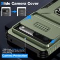 thumbnail image 3 of Dteck for Google Pixel 7A Case with Slide Camera Cover,Magnetic Rotated Kickstand Rubber Case Hard PC Camera Protection Military Grade Shockproof Heavy Duty Protective Cover,Darkgreen, 3 of 8