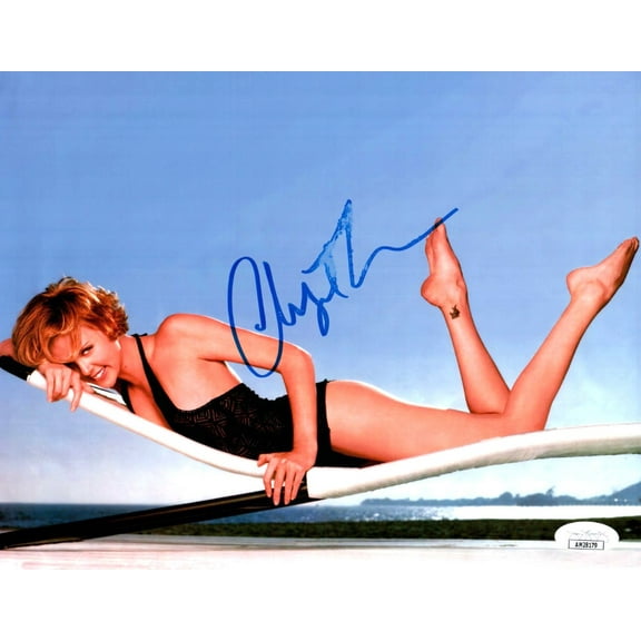 Charlize Theron Signed Autographed 8X10 Photo Deck Chair Smeared JSA AM28179