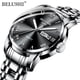 thumbnail image 1 of BELUSHI, reloj de marca superior para hombre, reloj de acero inoxidable con fecha de negocios, relojes luminosos impermeables, reloj de pulsera de cuarzo deportivo de lujo para hombre Tan Jianjun unisex, 1 of 2