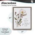 thumbnail image 4 of Stupell Industries Shabby Chic Grateful Heart Pressed Flowers Brown Floating Frame Canvas Art, 17 x 21, by Lettered and Lined, 4 of 8