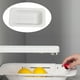 thumbnail image 2 of Colador plegable de plástico para fregadero de cocina extensible blanco, 2 of 8
