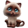 thumbnail image 1 of Uds pegatinas de coche simuladas, bonitas pegatinas de gato en 3D adecuadas, 1 of 5