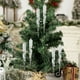 thumbnail image 1 of Colgantes De Plástico Juego de 2 colgantes transparentes para árbol de Navidad, ideales para decoración navideña. Medidas: 22 x 3 x 3 cm. Rkxzt, 1 of 9